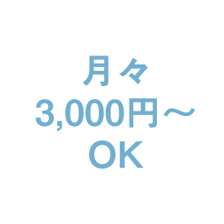 月々3,000円〜
